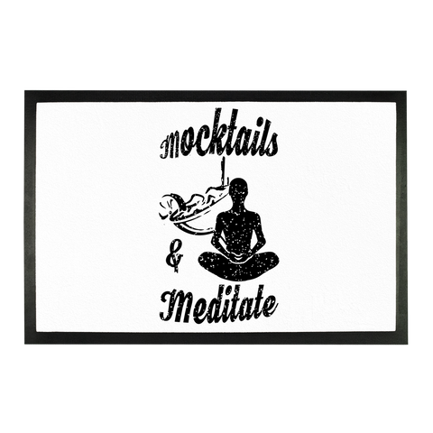Mocktails&meditate Sublimation Doormat
