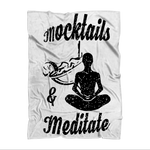 Mocktails&meditate Premium Sublimation Adult Blanket