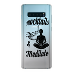 Mocktails&meditate Back Printed Transparent Hard Phone Case