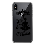 Mocktails&meditate Back Printed Transparent Hard Phone Case