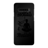 Mocktails&meditate Back Printed Black Hard Phone Case