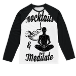 Mocktails&meditate Sublimation Baseball Long Sleeve T-Shirt
