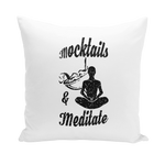 Mocktails&meditate Throw Pillows