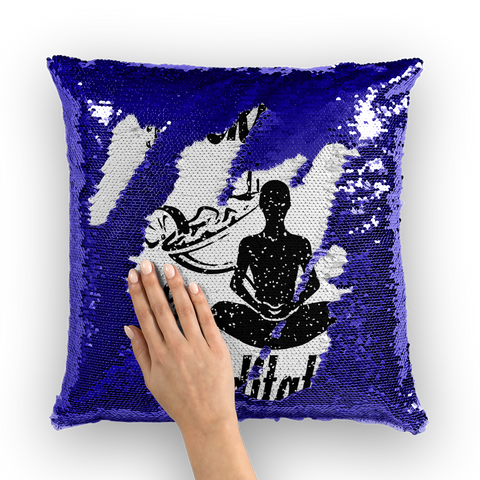 Mocktails&meditate Sequin Cushion Cover