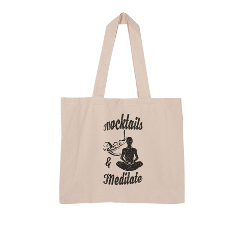 Mocktails&meditate Large Organic Tote Bag